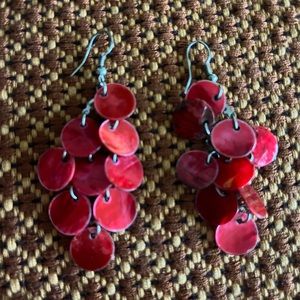 Red earrings